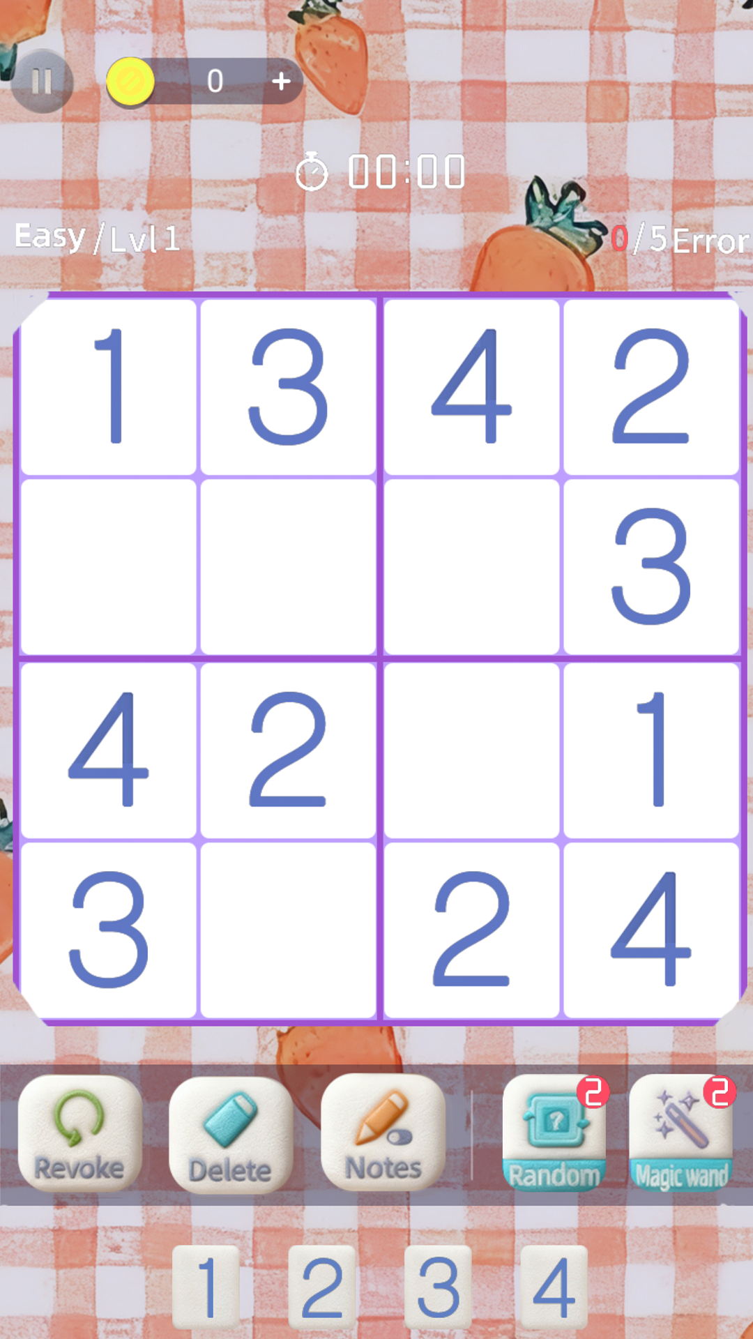 Sudoku Dream home screen