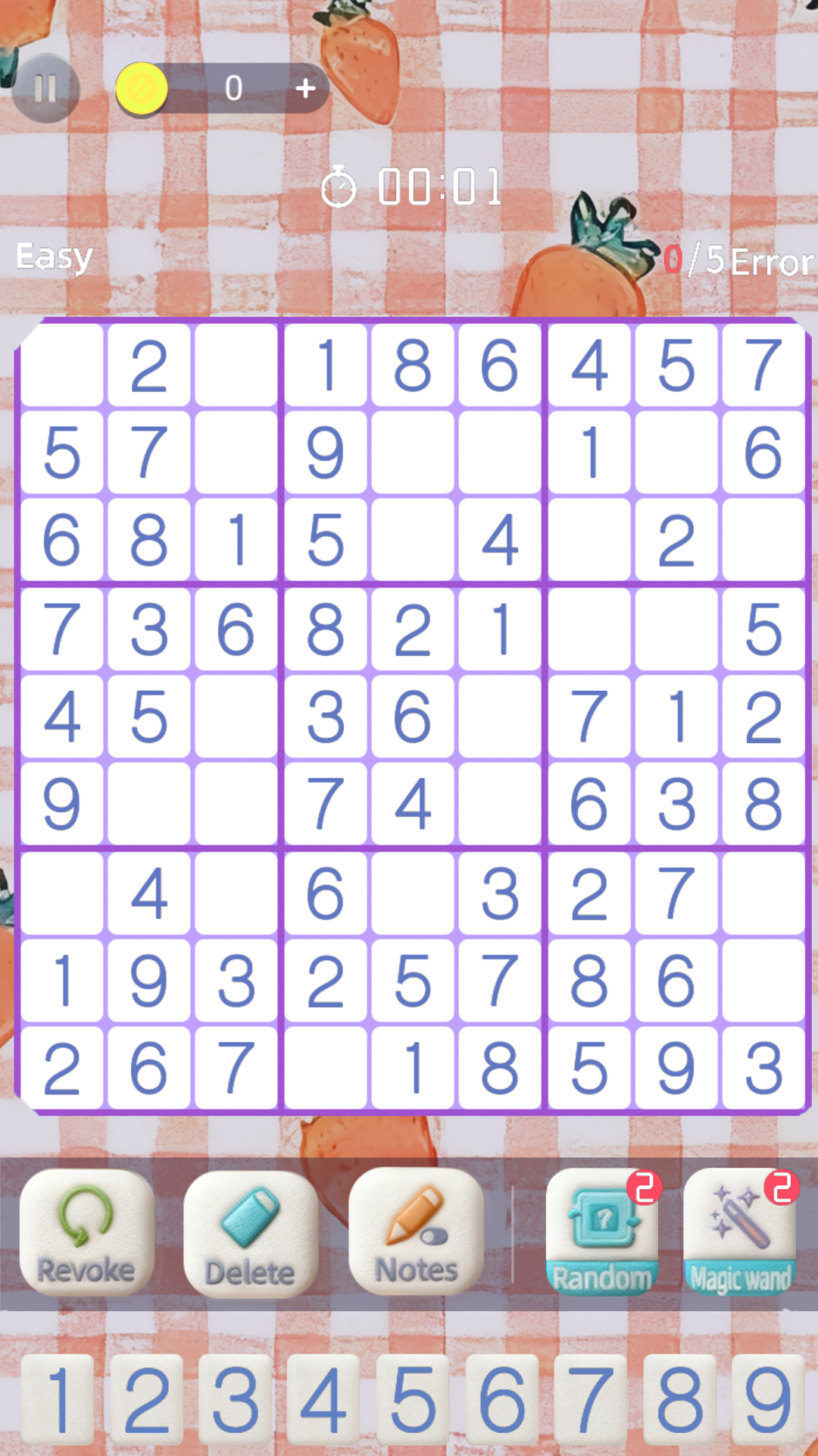 Sudoku Dream screen three